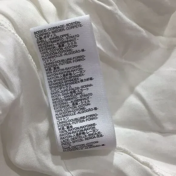 Anthropologie White Beckett Crochet Eyelet Dress Size Small - Picture 8 of 11